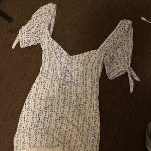 Cotton Candy blue and white dress